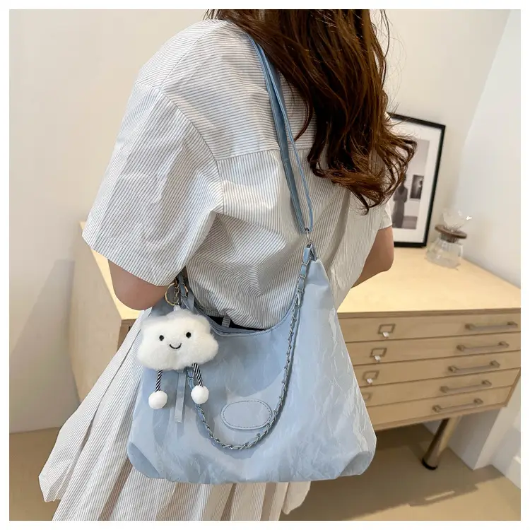 Pink Soft Leather Shoulder Bag for Women — feature 16