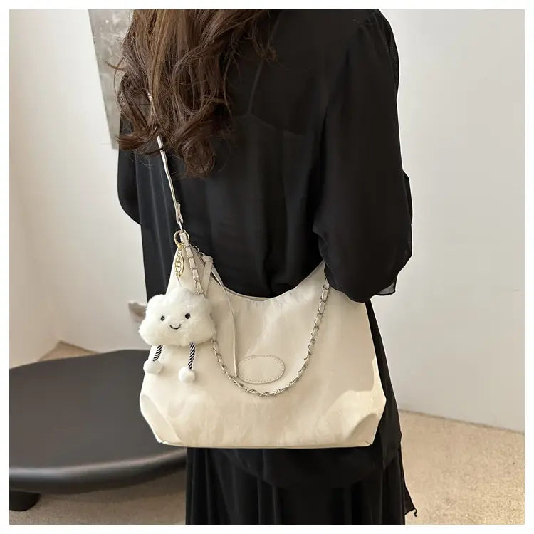 Pink Soft Leather Shoulder Bag for Women — feature 7