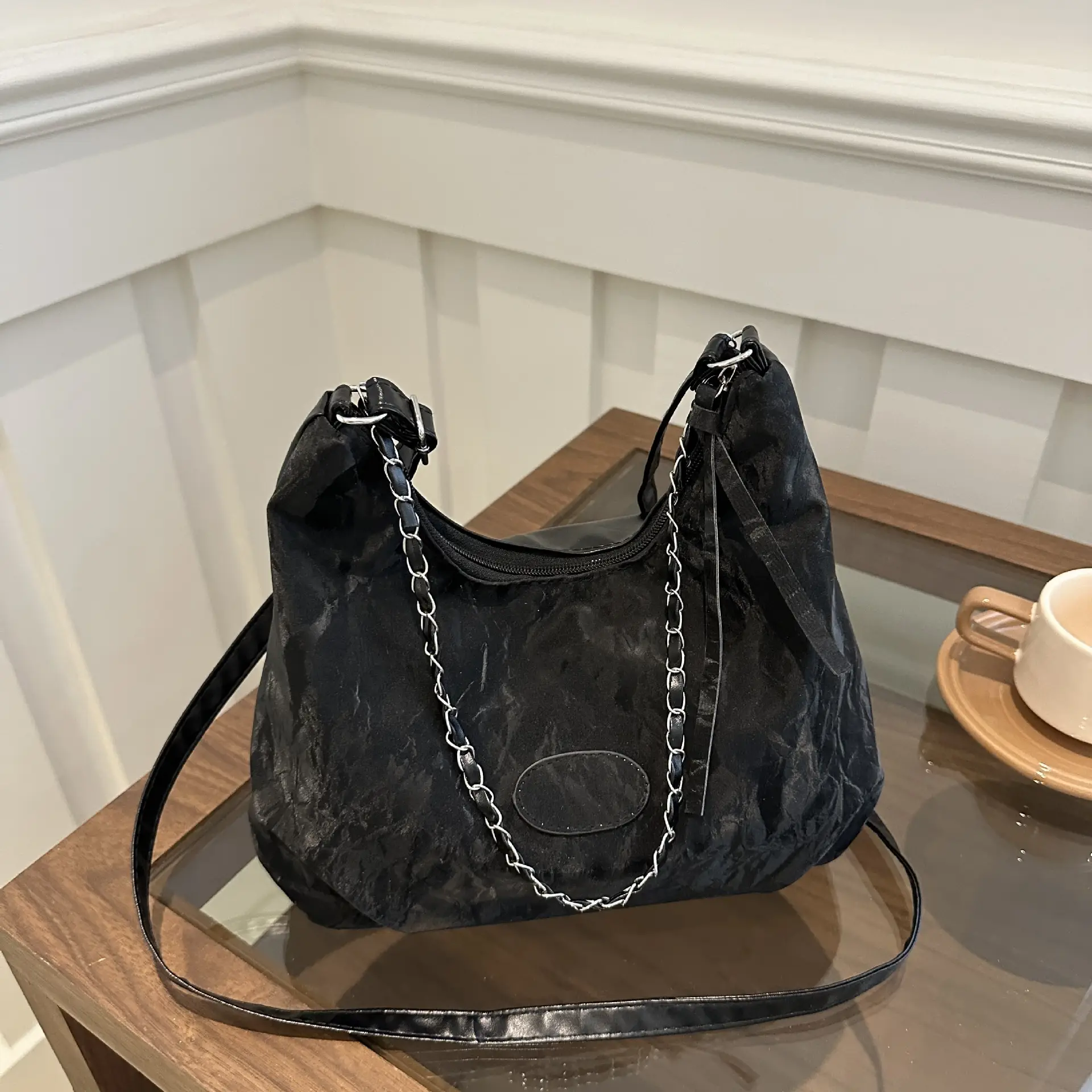 Pink Soft Leather Shoulder Bag for Women - Image 3