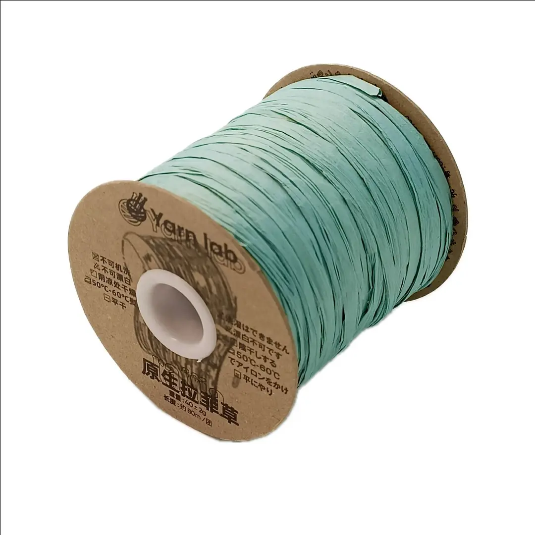 In-Stock Eco-Friendly Raffia Cotton Twine 100% Natural Wood Pulp Fiber 40g 80m Crochet Bag Raffia Weaving Thread