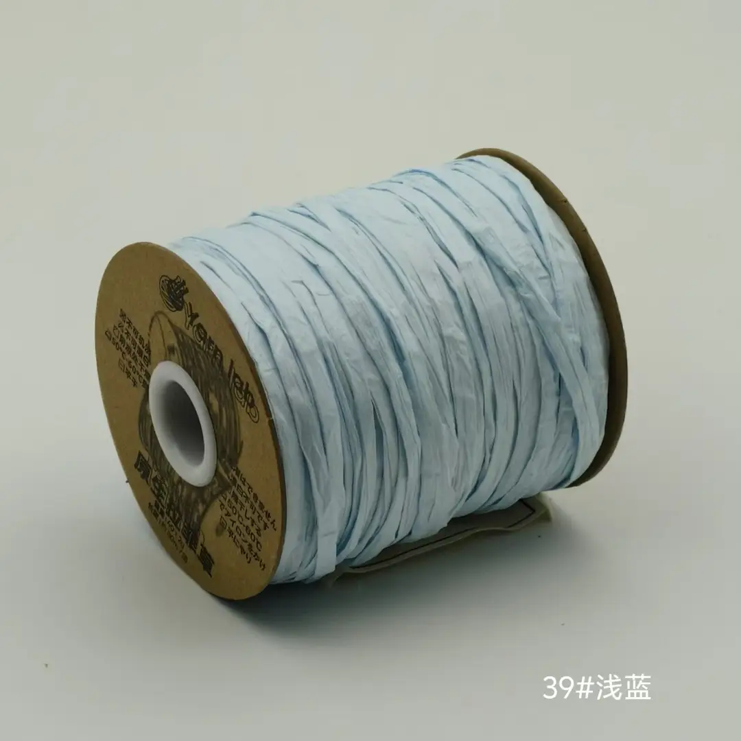In-Stock Eco-Friendly Raffia Cotton Twine 100% Natural Wood Pulp Fiber 40g 80m Crochet Bag Raffia Weaving Thread