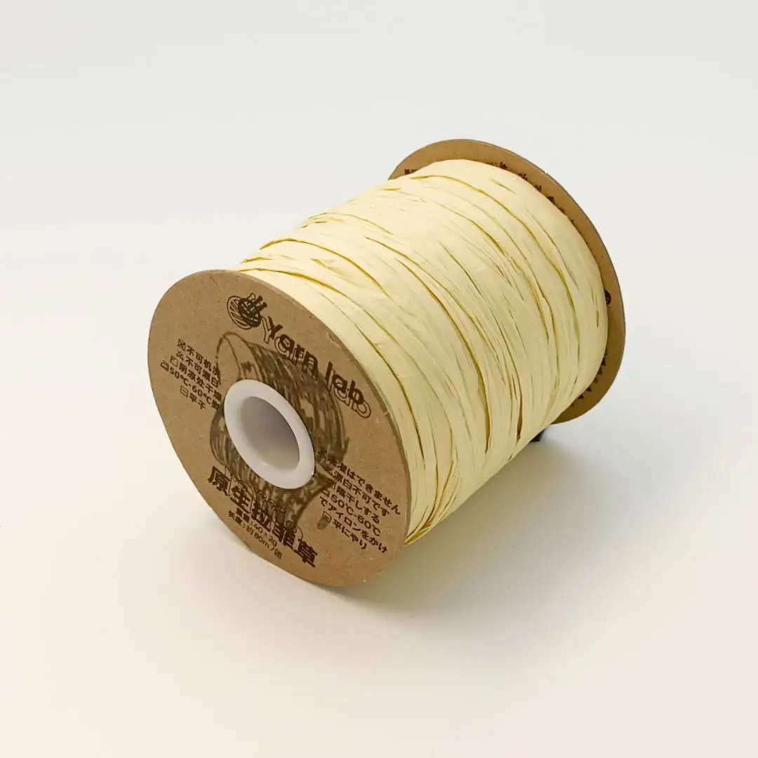 In-Stock Eco-Friendly Raffia Cotton Twine 100% Natural Wood Pulp Fiber 40g 80m Crochet Bag Raffia Weaving Thread