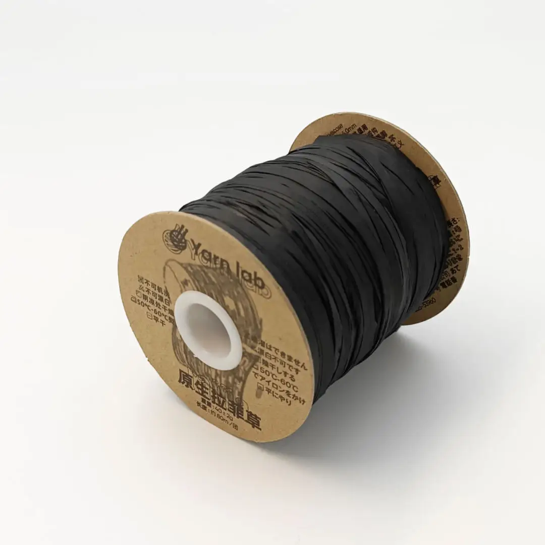In-Stock Eco-Friendly Raffia Cotton Twine 100% Natural Wood Pulp Fiber 40g 80m Crochet Bag Raffia Weaving Thread