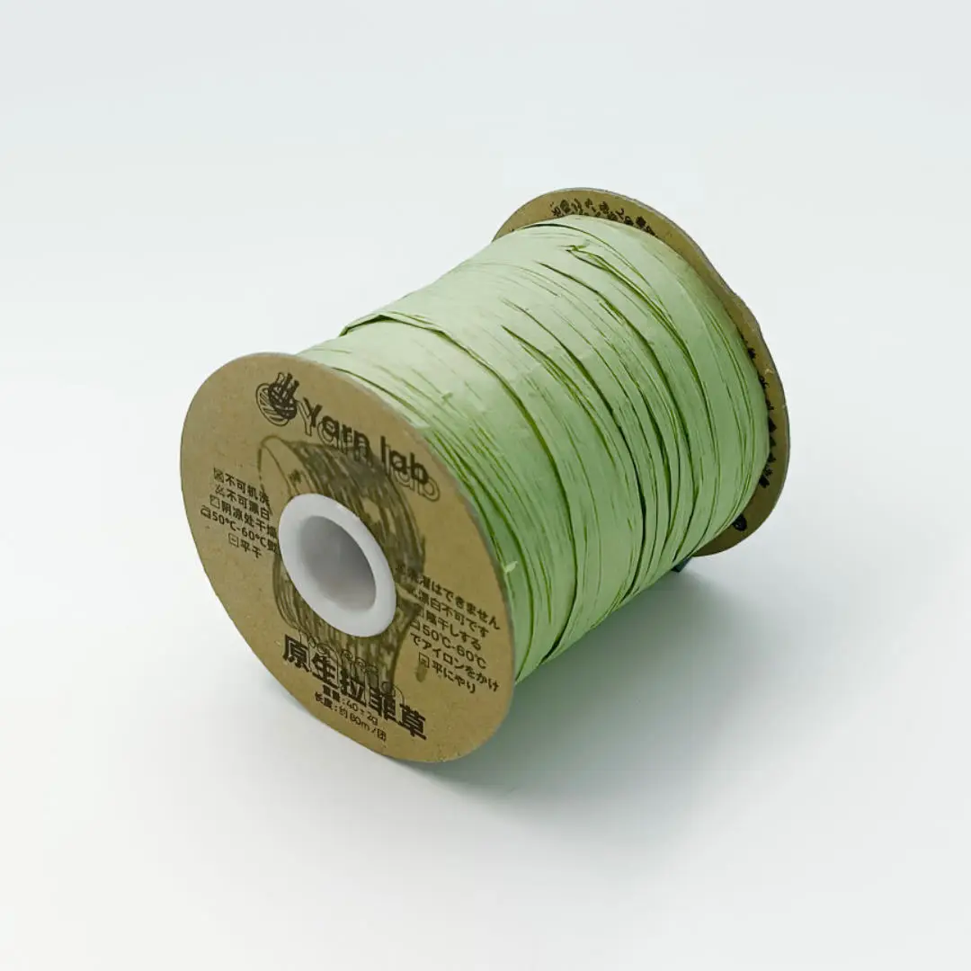 In-Stock Eco-Friendly Raffia Cotton Twine 100% Natural Wood Pulp Fiber 40g 80m Crochet Bag Raffia Weaving Thread