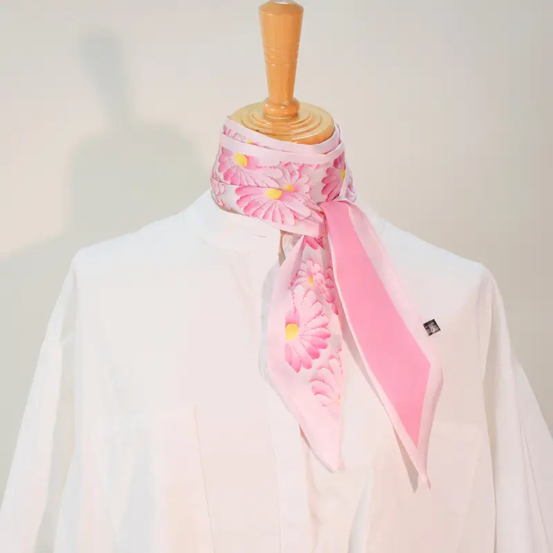 Green Silk Scarf for Women High-end Fashion Elegant Belt