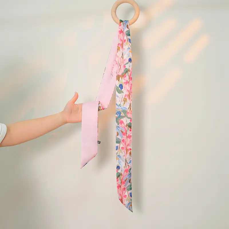 Green Silk Scarf for Women High-end Fashion Elegant Belt