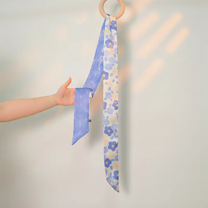Green Silk Scarf for Women High-end Fashion Elegant Belt