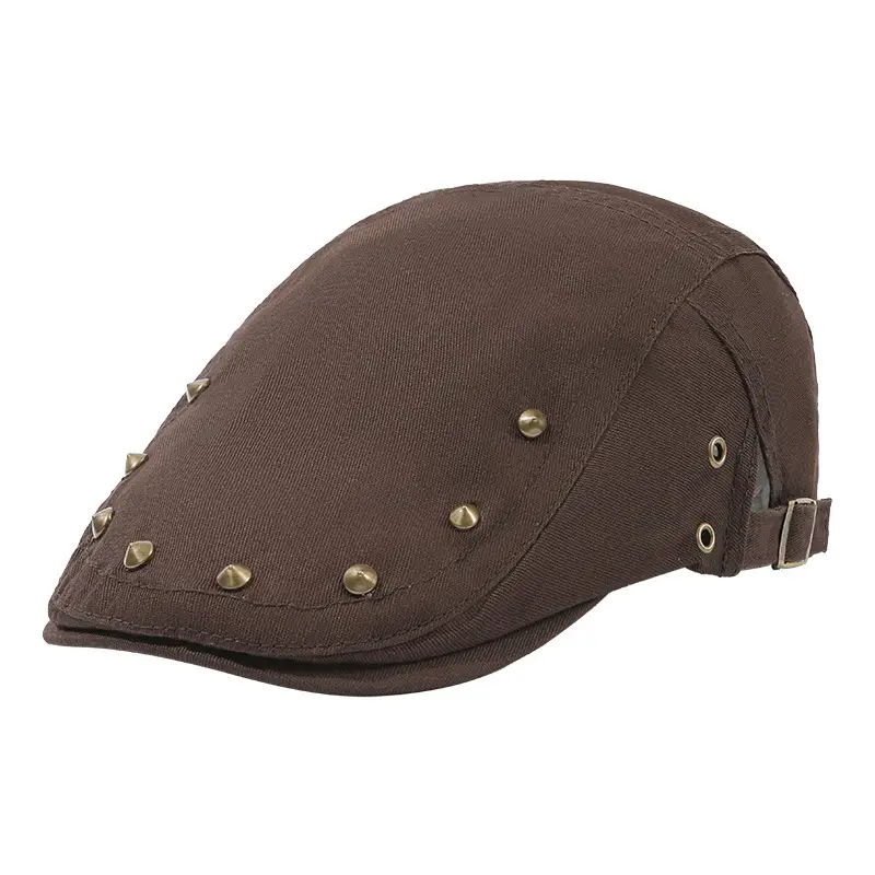 New Japanese Rivet Solid Brown Forward Cap - Image 10