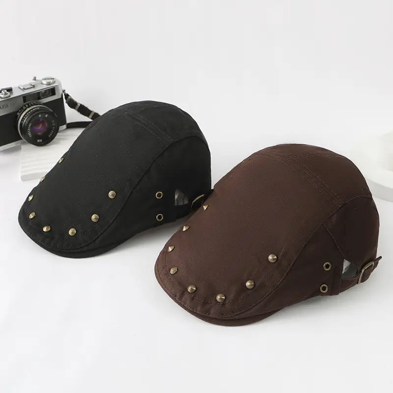 New Japanese Rivet Solid Brown Forward Cap — feature 4