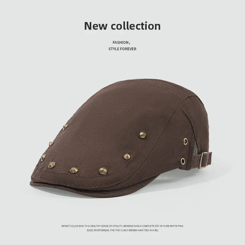 New Japanese Rivet Solid Brown Forward Cap - Image 3