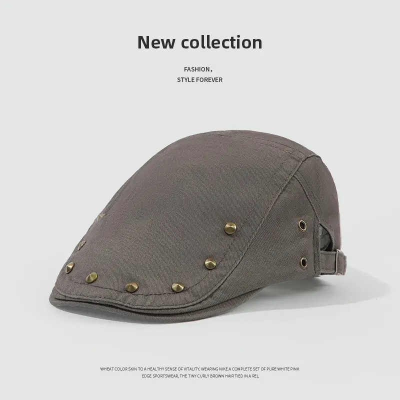 New Japanese Rivet Solid Brown Forward Cap - Image 5