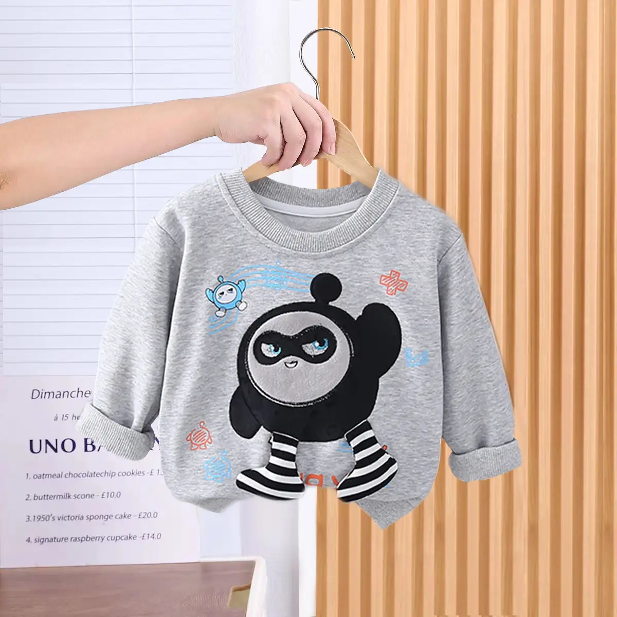Boys Cotton Long Sleeve T-Shirt Blue UNO D Design