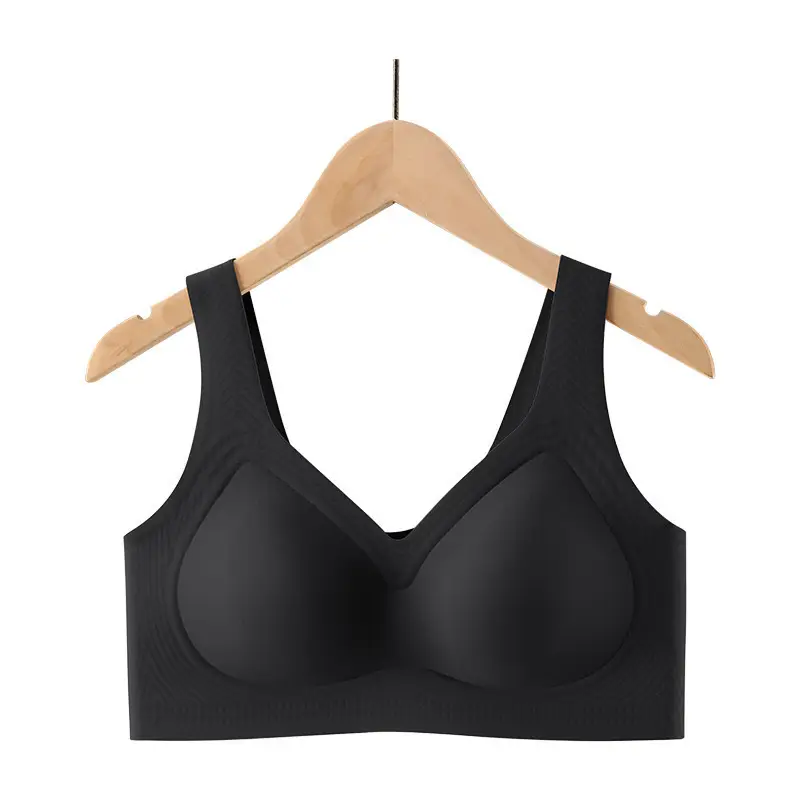 New chubby girl Plus Plus Exlarge Seamless Bra plus size Underwear Large Chest Small Comfortable Gather Top Bra for Women