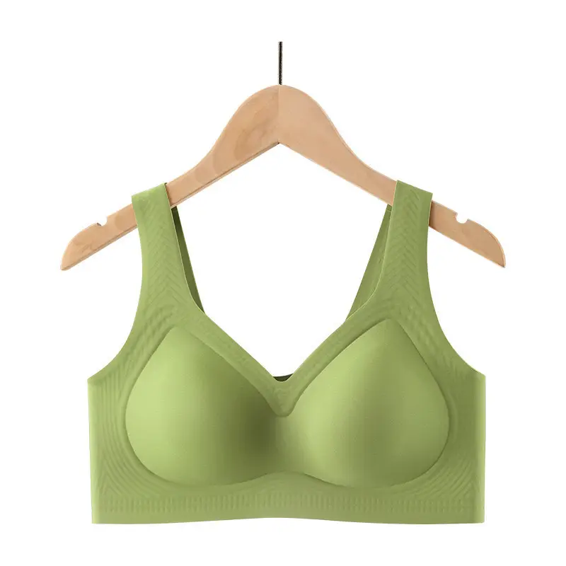New chubby girl Plus Plus Exlarge Seamless Bra plus size Underwear Large Chest Small Comfortable Gather Top Bra for Women