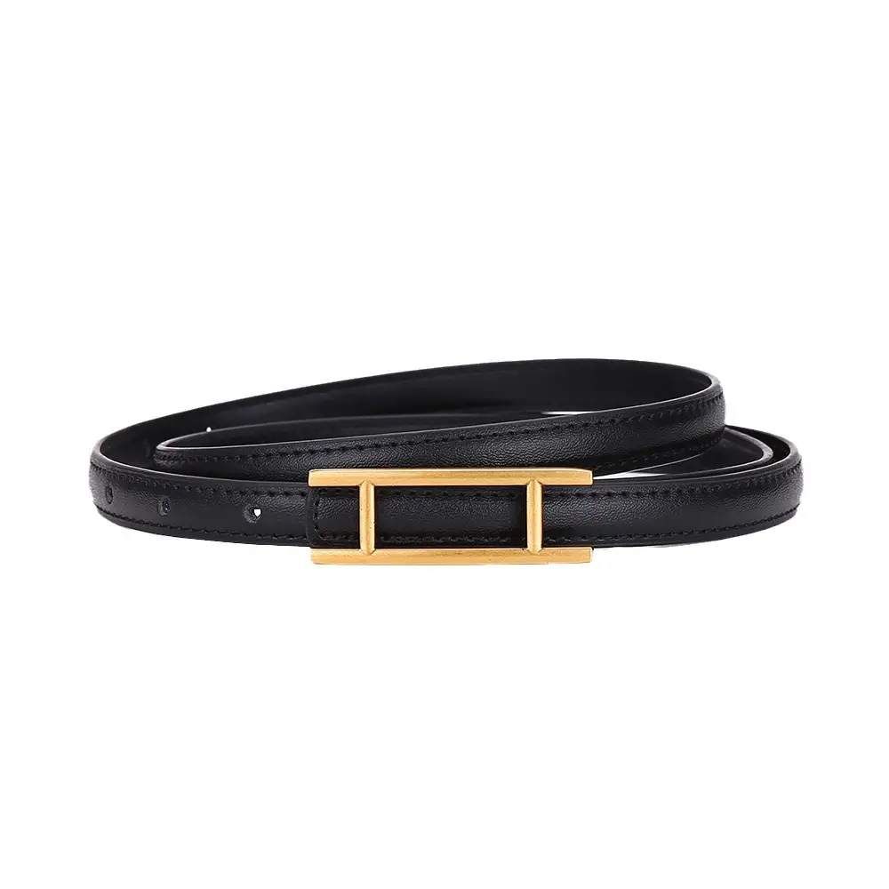 Women's White Leather Belt for Skirts Thin Business Fashion - Image 11