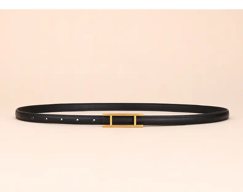 Women's White Leather Belt for Skirts Thin Business Fashion — feature 15