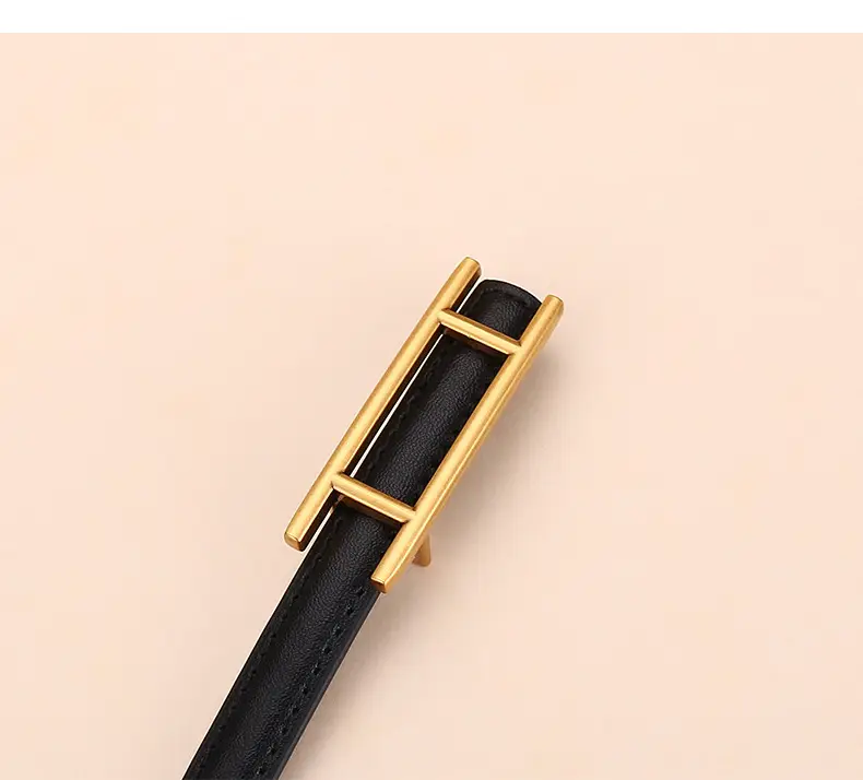 Women's White Leather Belt for Skirts Thin Business Fashion — feature 18