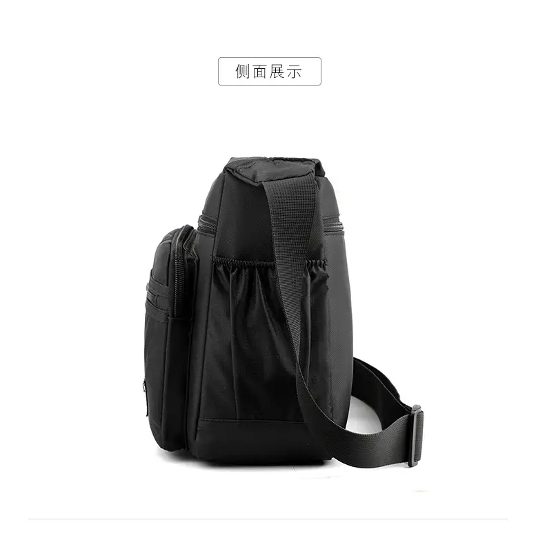 Men's Green Messenger Bag Large Capacity Shoulder Strap — feature 23