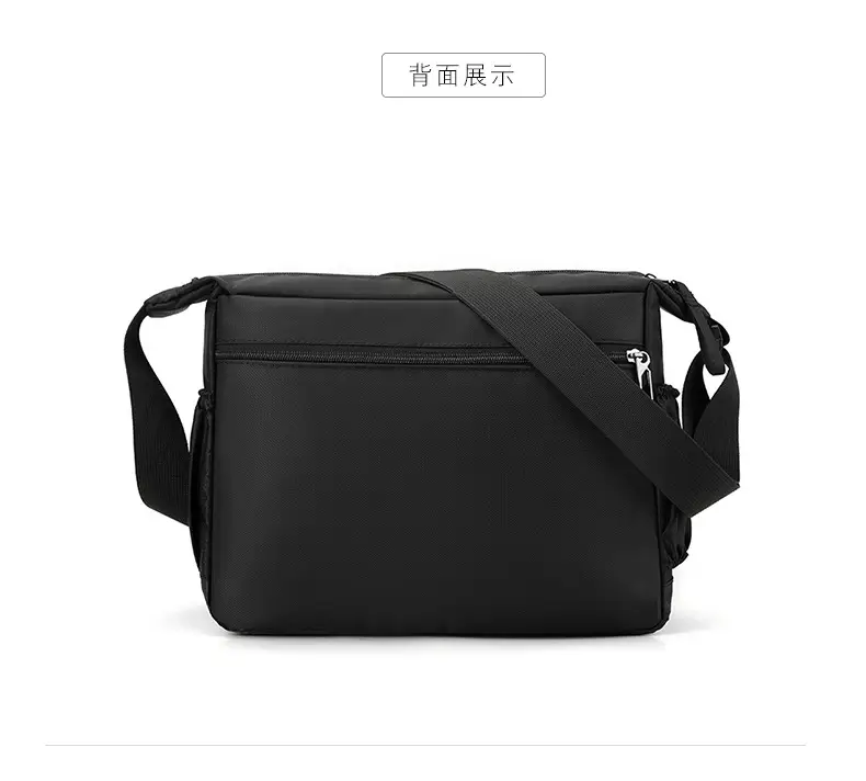 Men's Green Messenger Bag Large Capacity Shoulder Strap — feature 24