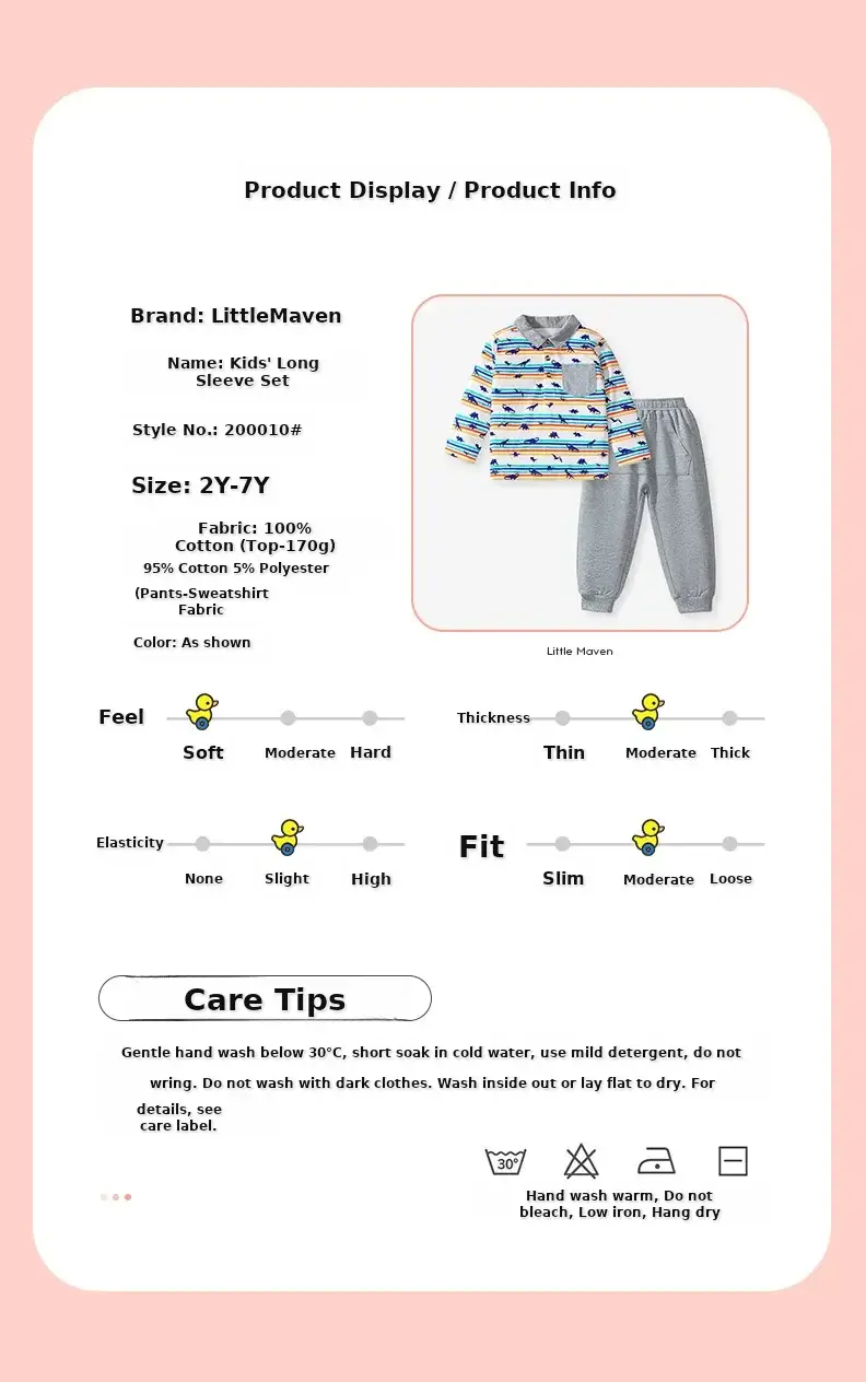 Little maven New Casual Boys suit European and American Fashion Children's suit Cotton Autumn Long Sleeve suit — feature 3
