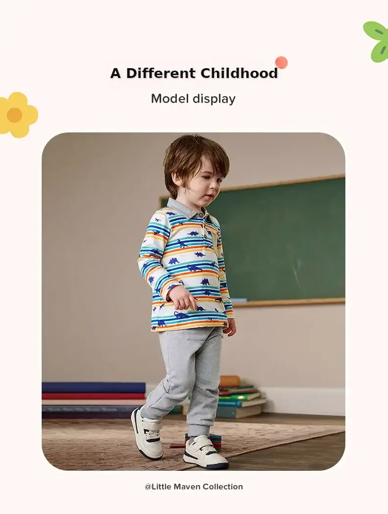 Little maven New Casual Boys suit European and American Fashion Children's suit Cotton Autumn Long Sleeve suit — feature 5