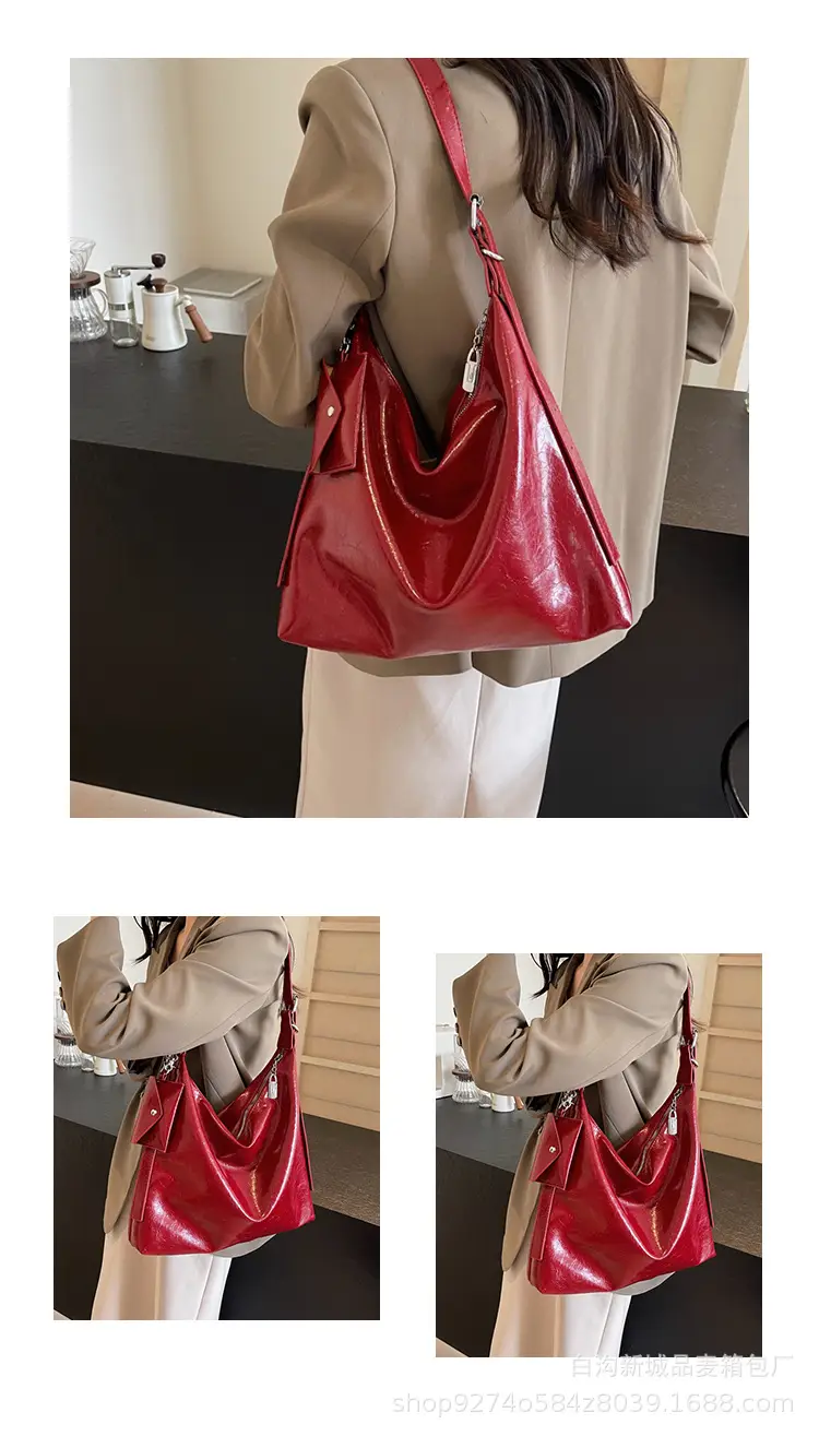 Retro Crossbody Bag Oil Wax Leather Large Capacity Women — feature 11