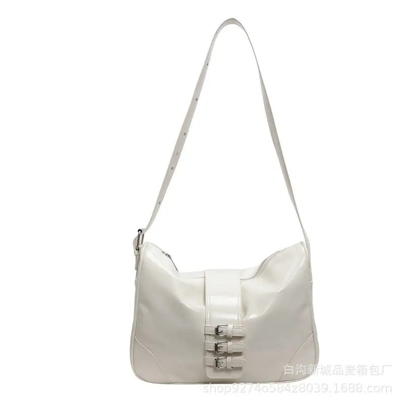 Black Glossy Shoulder Bag for Women 2026 - Image 9