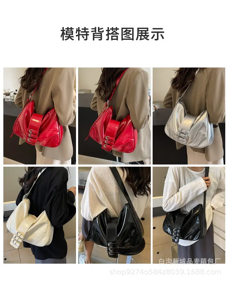 Black Glossy Shoulder Bag for Women 2026 — feature 10