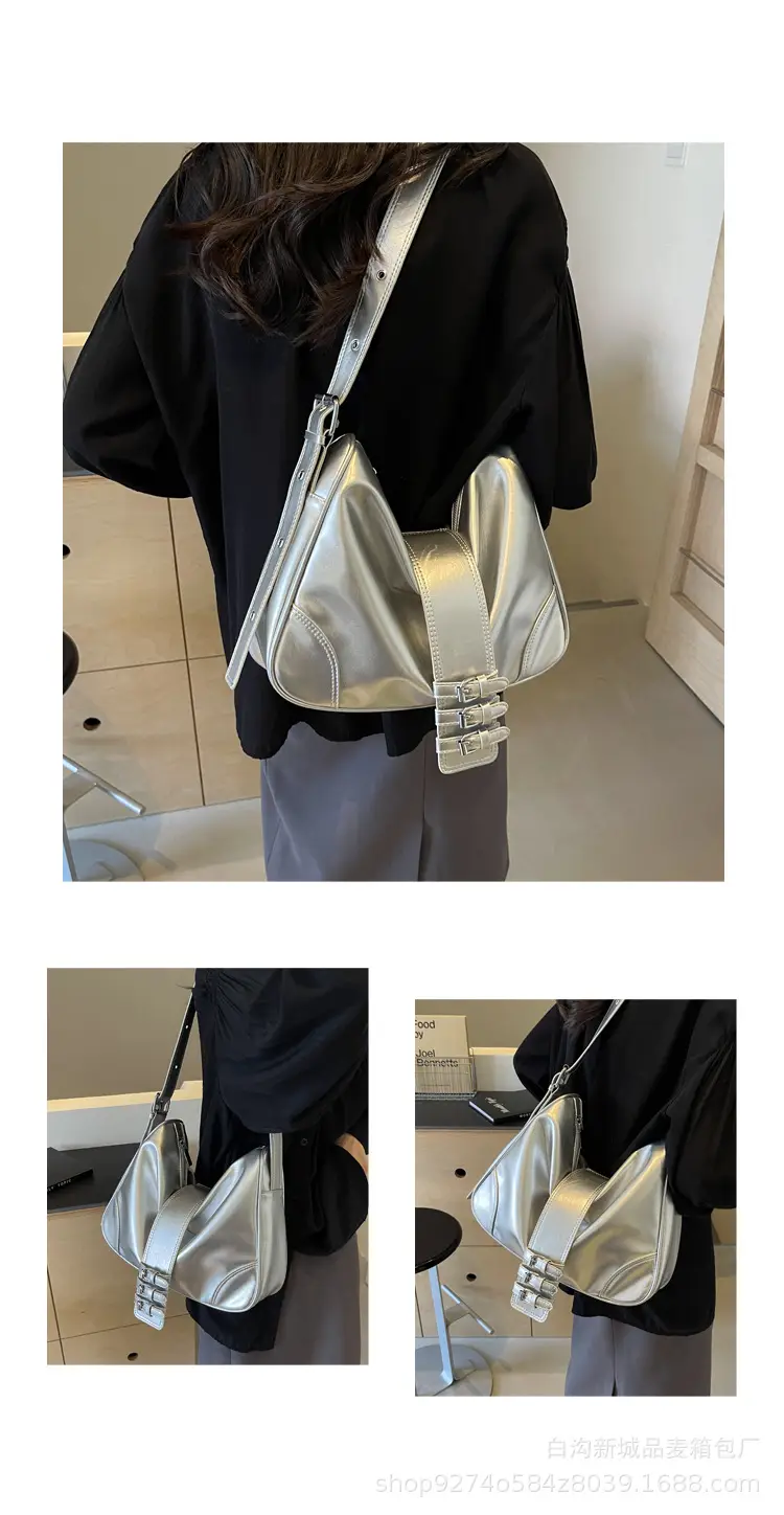 Black Glossy Shoulder Bag for Women 2026 — feature 12