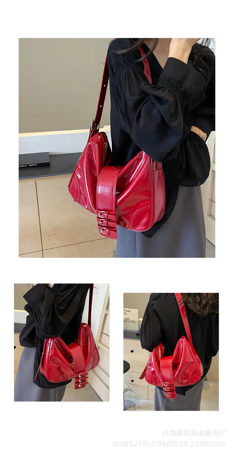 Black Glossy Shoulder Bag for Women 2026 — feature 13