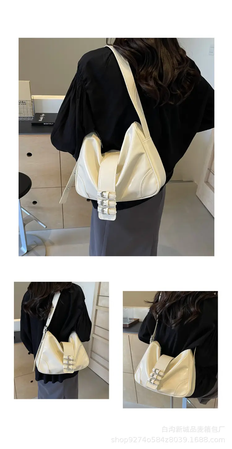 Black Glossy Shoulder Bag for Women 2026 — feature 14