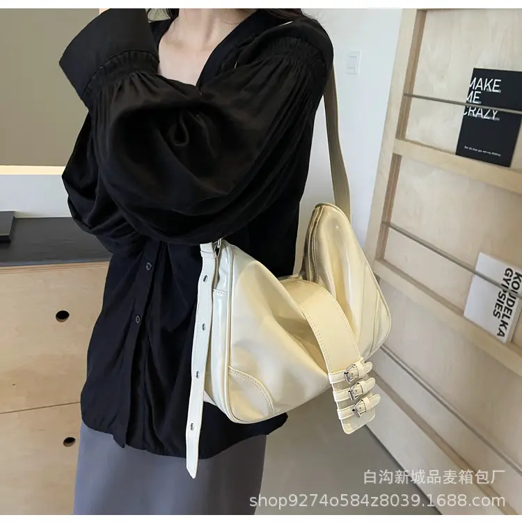 Black Glossy Shoulder Bag for Women 2026 — feature 21