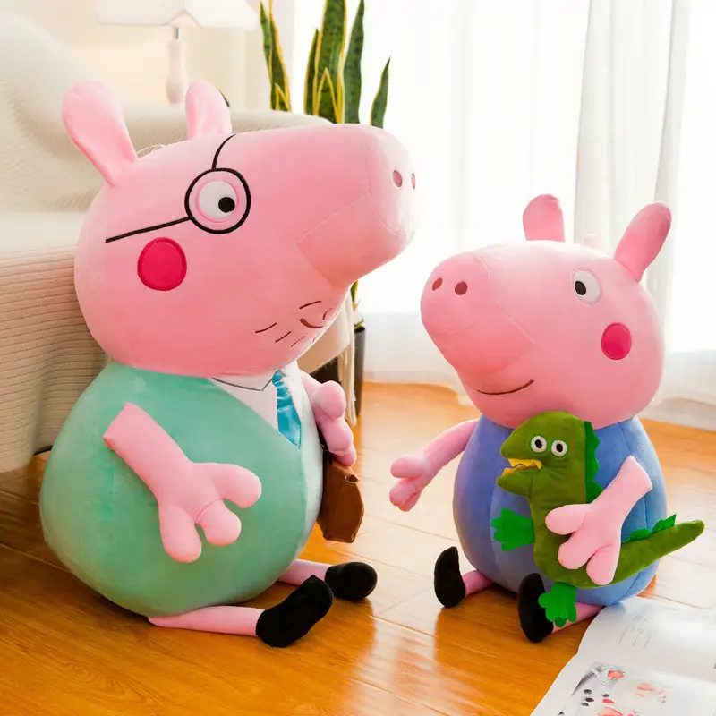 Peppa Pig Doll Family of Four Peppa George Plush Toy Doll Pillow Kidsren's Gift Family Interaction