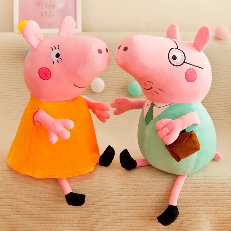 Peppa Pig Doll Family of Four Peppa George Plush Toy Doll Pillow Kidsren's Gift Family Interaction