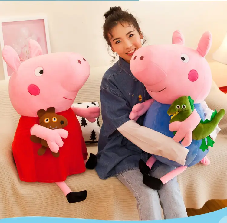 Peppa Pig Doll Family of Four Peppa George Plush Toy Doll Pillow Kidsren's Gift Family Interaction — feature 10