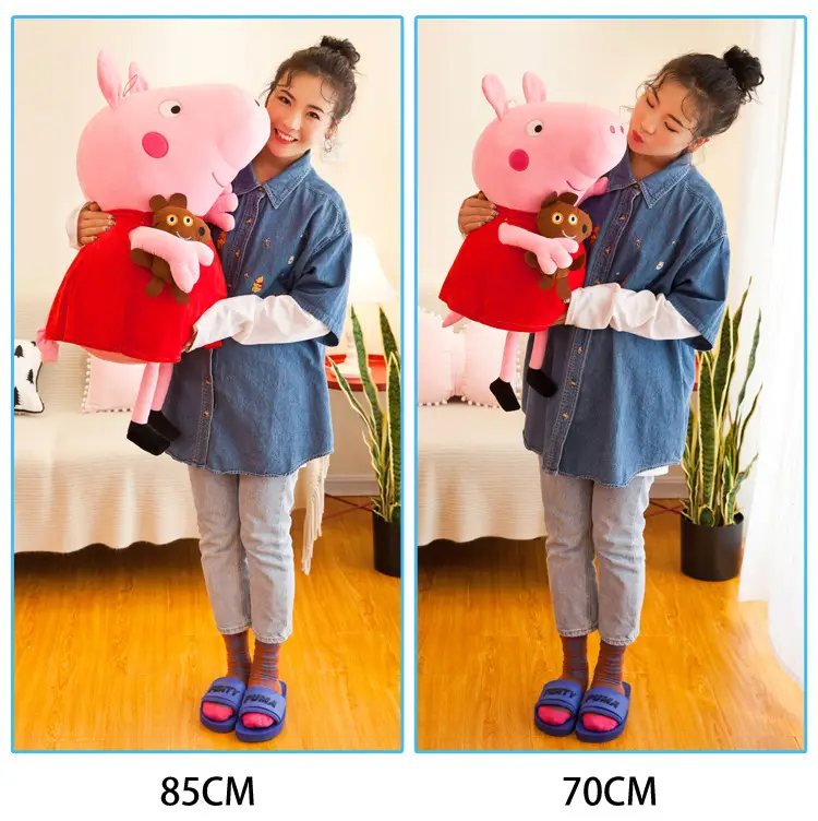 Peppa Pig Doll Family of Four Peppa George Plush Toy Doll Pillow Kidsren's Gift Family Interaction — feature 11