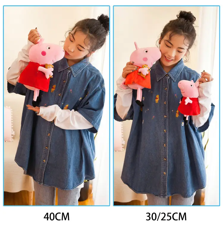 Peppa Pig Doll Family of Four Peppa George Plush Toy Doll Pillow Kidsren's Gift Family Interaction — feature 13