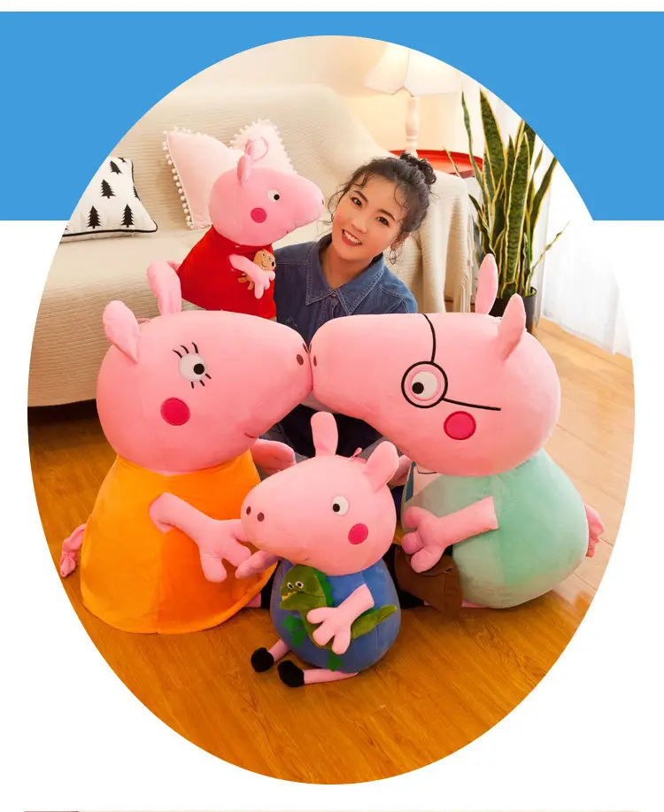 Peppa Pig Doll Family of Four Peppa George Plush Toy Doll Pillow Kidsren's Gift Family Interaction — feature 20