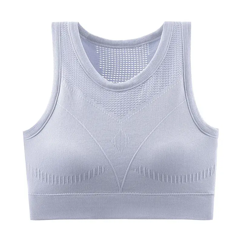 New Upgraded Fitness Yoga Wearable Running Bra Yellow Medium - Image 2