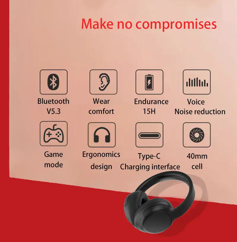 Cross-Border Bluetooth 5.3 Headset White 400mAh Battery β feature 5