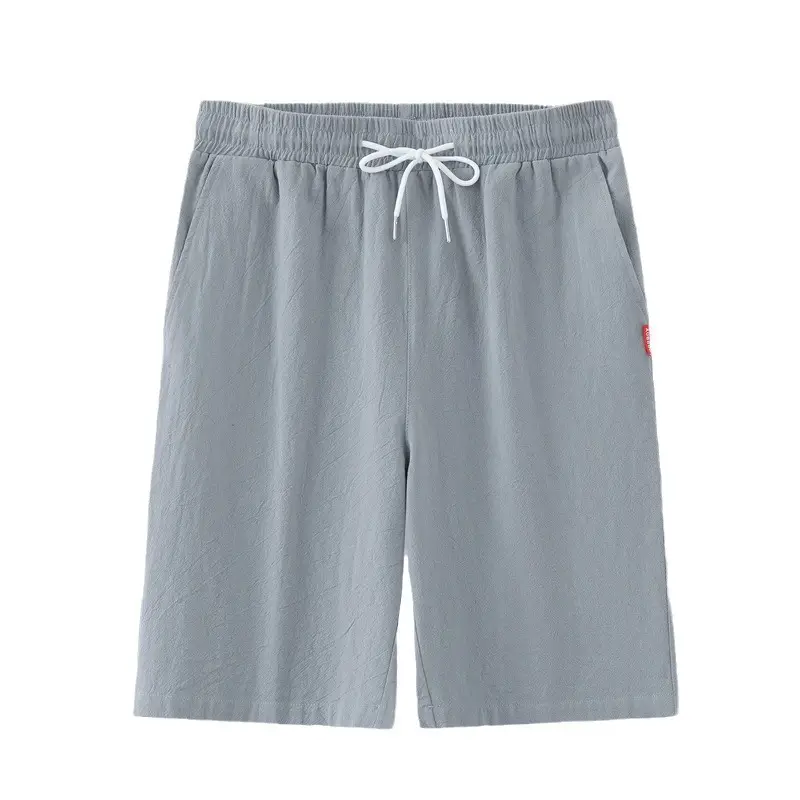 Men Pure Cotton Summer Shorts Black Loose Straight Casual Pants - Image 13