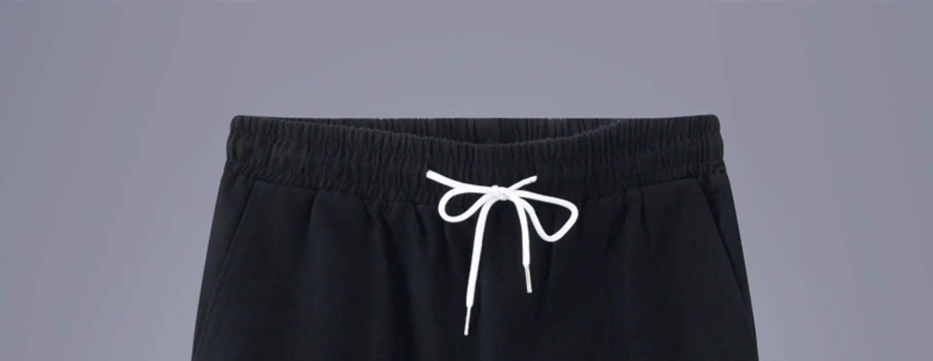 Men Pure Cotton Summer Shorts Black Loose Straight Casual Pants — feature 4