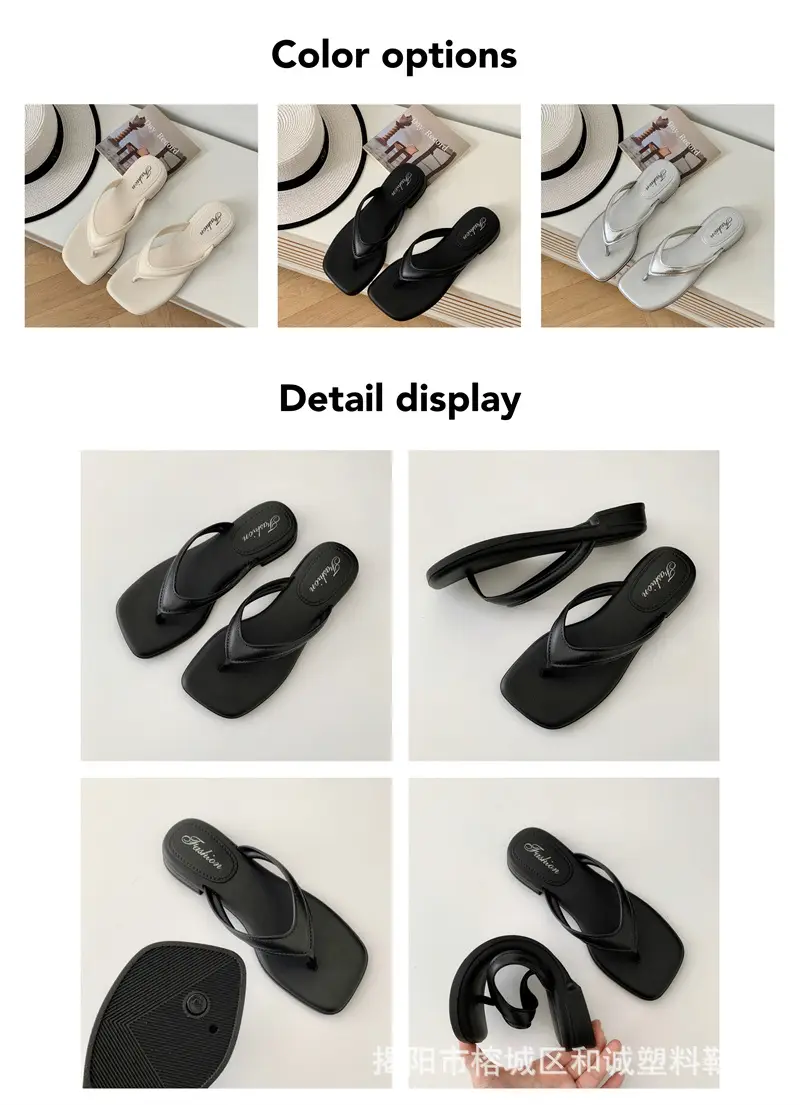 Women's silver Slippers Flip-flops Women's Platform Wedge Fashionable Retro Summer Fairy Style Elegant Sandals and Slippers for Women — feature 2