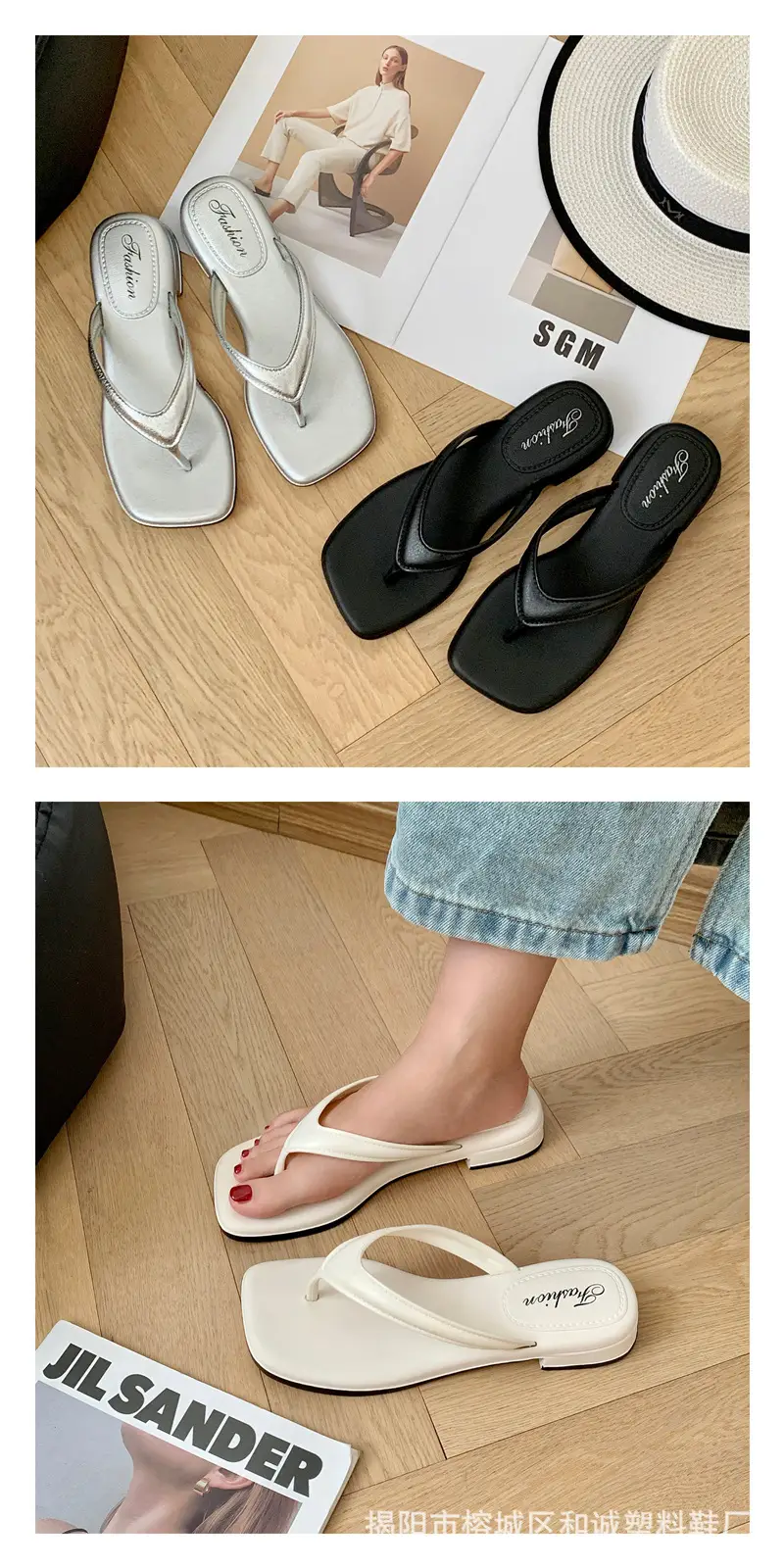 Women's silver Slippers Flip-flops Women's Platform Wedge Fashionable Retro Summer Fairy Style Elegant Sandals and Slippers for Women — feature 6