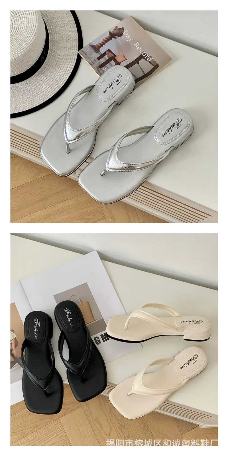 Women's silver Slippers Flip-flops Women's Platform Wedge Fashionable Retro Summer Fairy Style Elegant Sandals and Slippers for Women — feature 9