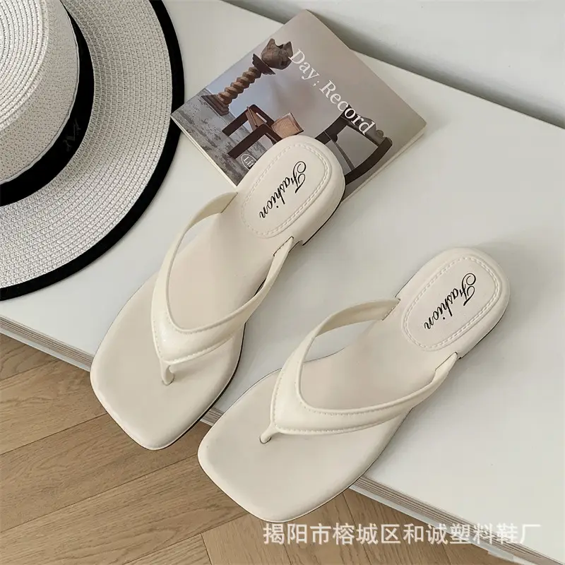 Women's silver Slippers Flip-flops Women's Platform Wedge Fashionable Retro Summer Fairy Style Elegant Sandals and Slippers for Women - Image 2