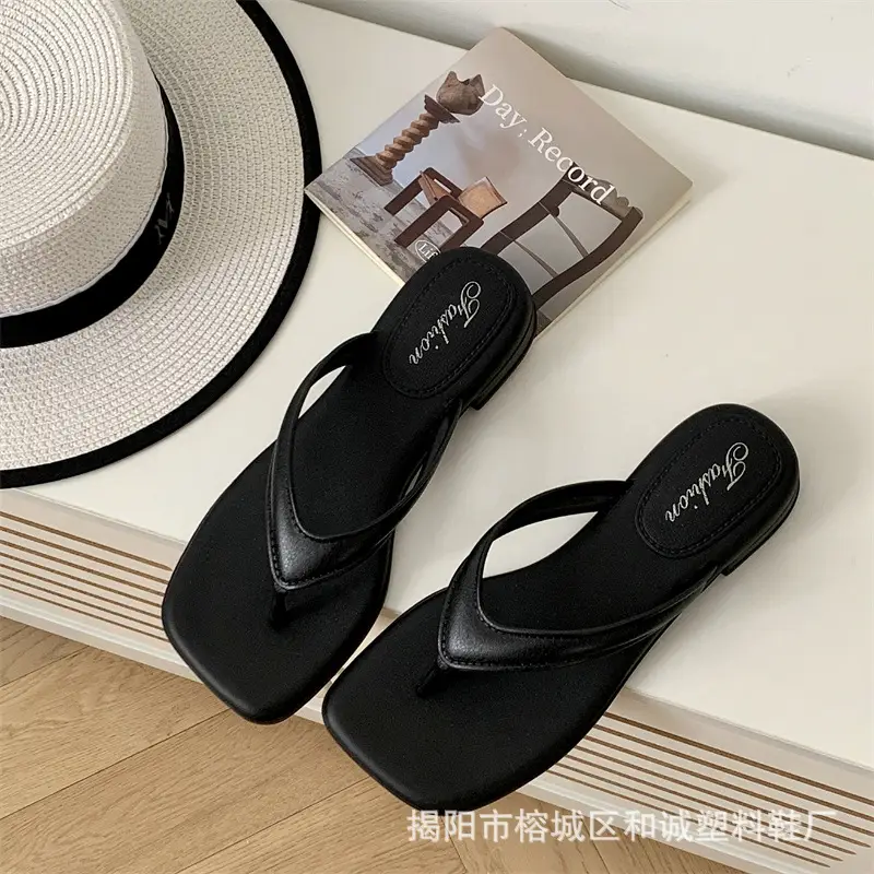 Women's silver Slippers Flip-flops Women's Platform Wedge Fashionable Retro Summer Fairy Style Elegant Sandals and Slippers for Women - Image 3