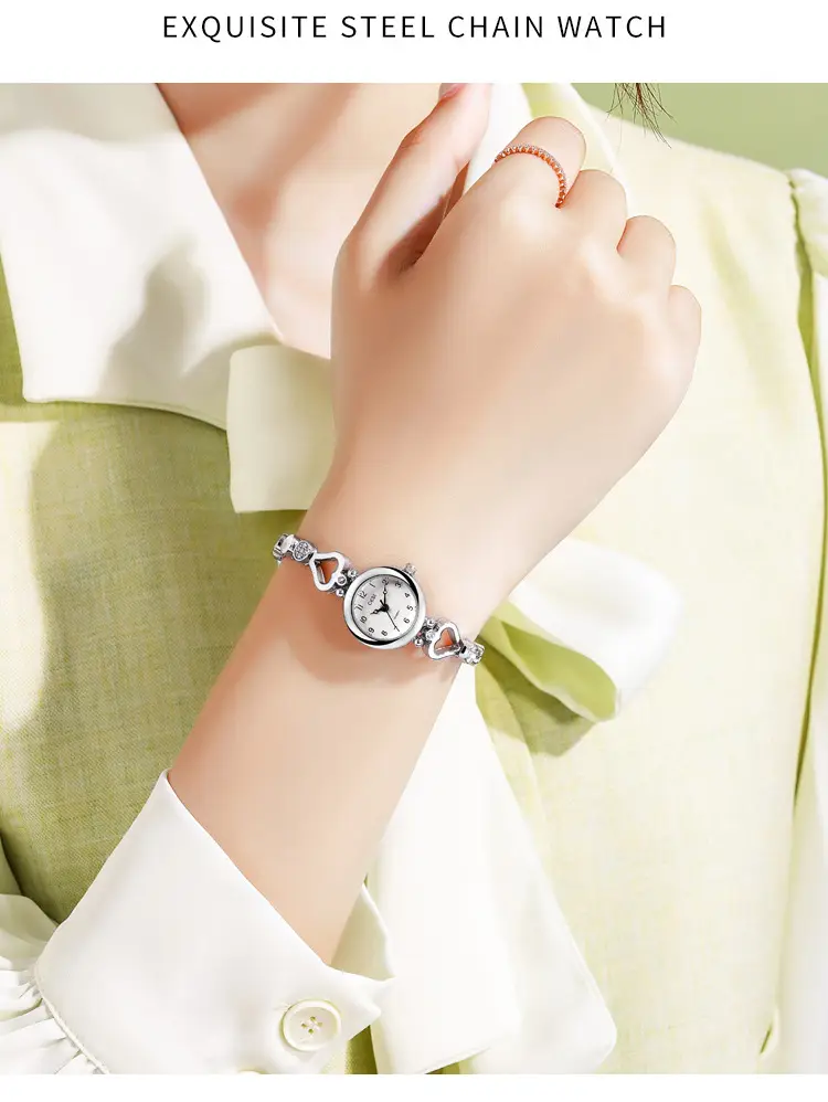 Gold Women's Quartz Watch with Crystal Bracelet — feature 16