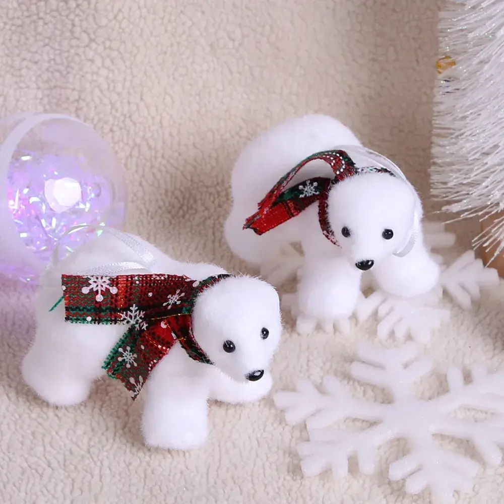 Christmas Polar Bear Ornament 7cm Height - Image 8