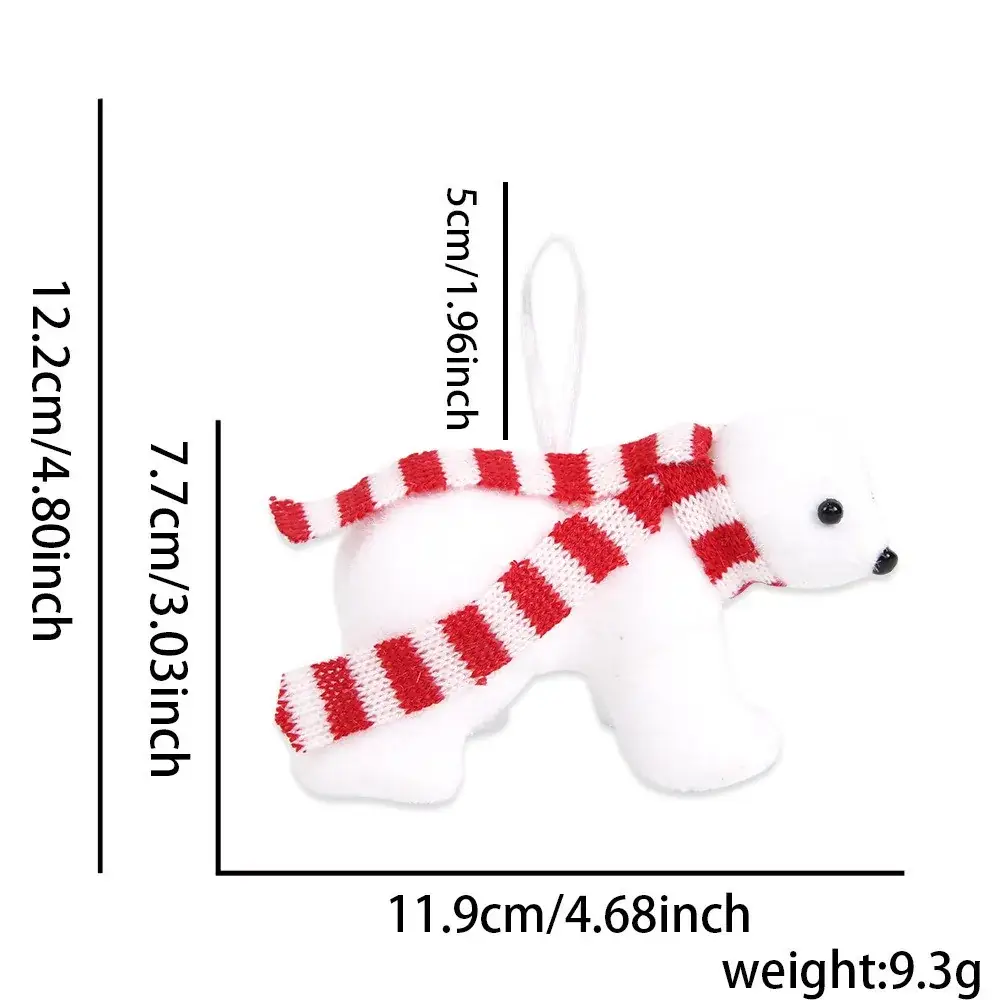 Christmas Polar Bear Ornament 7cm Height - Image 6
